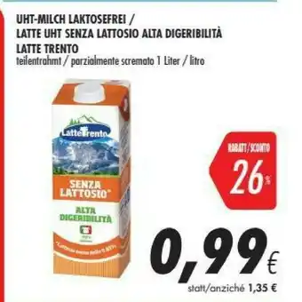 Coop Latte trento Latte Delattosato Ad Alta Digeribilità Parzialmente Scremato A Lunga Conservazione offerta