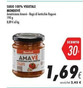 Mondove Sugo 100% Vegetale