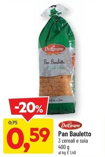 DPiù F.lli del grano F.lli DelGrano - Pan Bauletto Bianco 400 G(ml) offerta