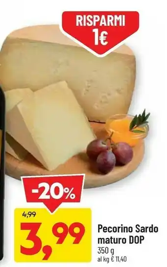 DPiù Pecorino Sardo Maturo Dop 350g offerta