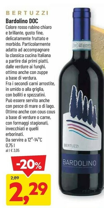 DPiù Bertuzzi Bardolino Doc offerta