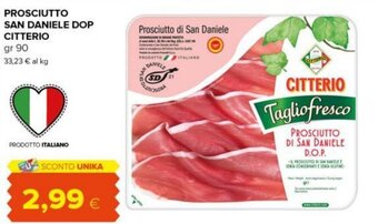 Tigre PROSCIUTTO SAN DANIELE DOP CITTERIO gr 90 offerta