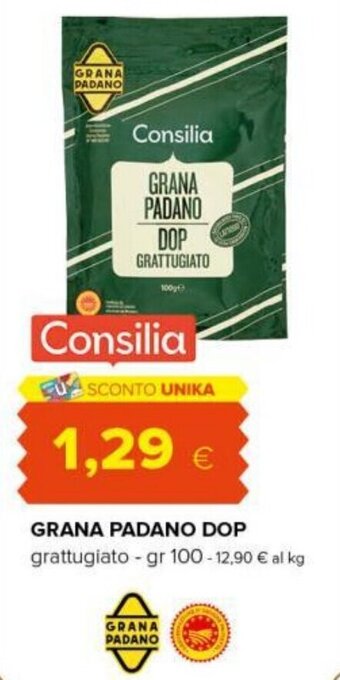 Tigre Consilia GRANA PADANO DOP grattugiato-gr 100 offerta