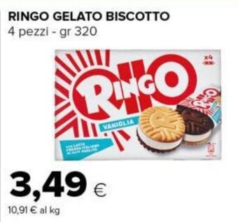 Tigre RINGO GELATO BISCOTTO 4 pezzi - gr 320 offerta