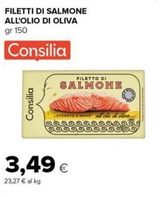 Tigre Consilia FILETTI DI SALMONE ALL'OLIO DI OLIVA gr 150 offerta