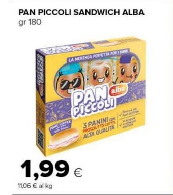 Tigre PAN PICCOLI SANDWICH ALBA gr 180 offerta