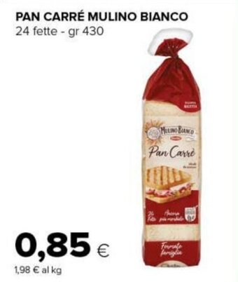 Tigre PAN CARRÉ MULINO BIANCO 24 fette - gr 430 offerta
