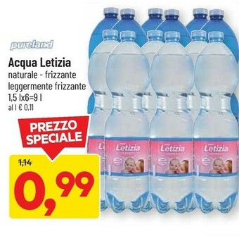 DPiù Letizia - Acqua Minerale Naturale Pureland 1500 G(ml) offerta