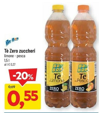 DPiù Be Bop Te Zero Zuccheri offerta