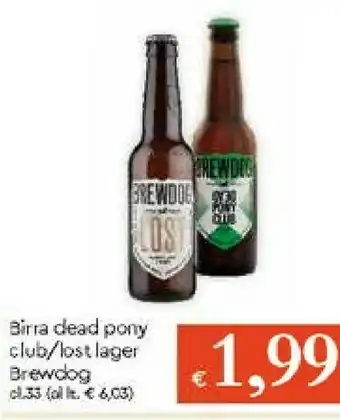 Galassia Brewdog Birra Dead Pony Club/ Lost Lager offerta