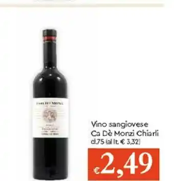 Galassia Casa Dè Monzi Chiarli Vino Sangiovese offerta