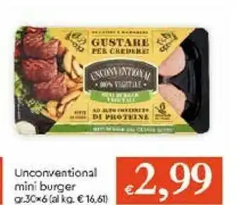 Galassia Unconventional Mini Burger 30g offerta