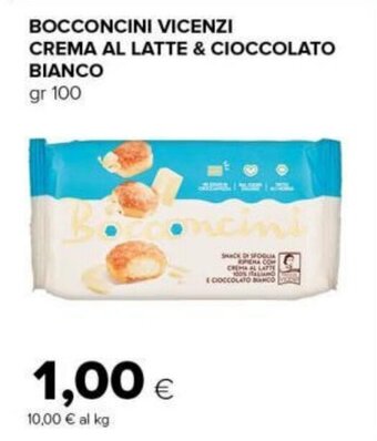 Tigre BOCCONCINI VICENZI CREMA AL LATTE & CIOCCOLATO BIANCO gr 100 offerta