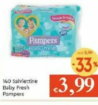 Galassia Pampers 140 Salviettine Baby Fresh offerta