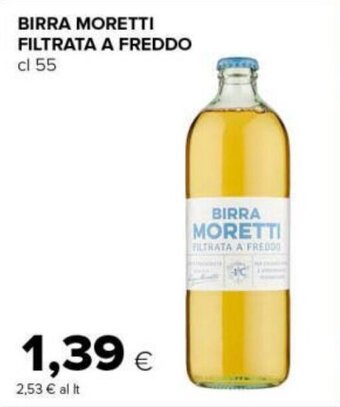 Tigre BIRRA MORETTI FILTRATA A FREDDO cl 55 offerta