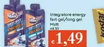 Galassia Matt Integratore Energy Fast Gel 300 Ml offerta
