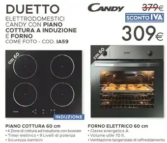 Mondo Convenienza Candy Elettrodomestici Con Piano Cottura A Induzione E Forno Ia59 offerta