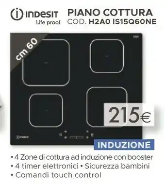 Mondo Convenienza Indesit IS 15Q60 NE Piano Cottura offerta