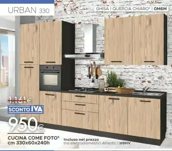 Mondo Convenienza Urban Ghisa Quercia Chiaro Cucina offerta