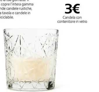 Candela Con Contenitore In Vetro