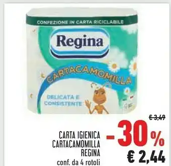 Conad Superstore Regina Carta Igienica Cartacamomilla 4 Rotoli offerta