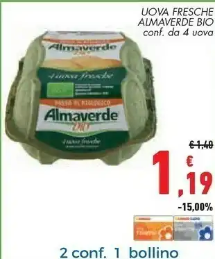 Conad Superstore Almaverde Bio - 4 Uova Fresche Biologiche offerta