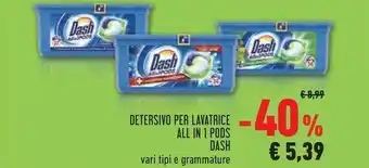 Conad Superstore Dash Detersivo Per Lavatrice All In 1 Classico offerta