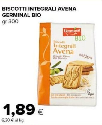 BISCOTTI INTEGRALI AVENA GERMINAL BIO gr 300