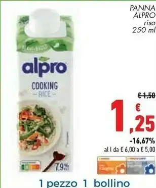 Conad Superstore Alpro Panna Riso offerta