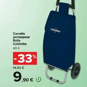 Carrefour Colombo Carrello Portaspesa Rolly offerta