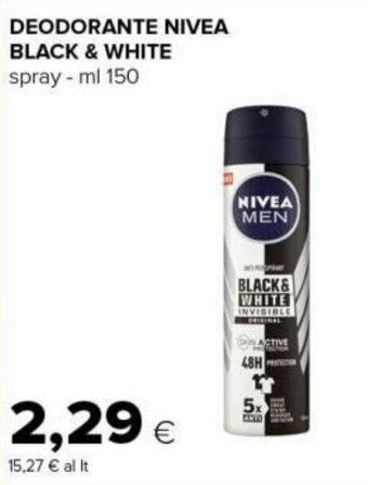 Tigre DEODORANTE NIVEA BLACK & WHITE spray - ml 150 offerta
