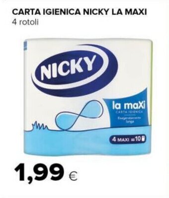 Tigre CARTA IGIENICA NICKY LA MAXI 4 rotoli offerta
