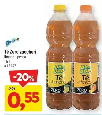 DPiù Be Bop Te Zero Zuccheri offerta