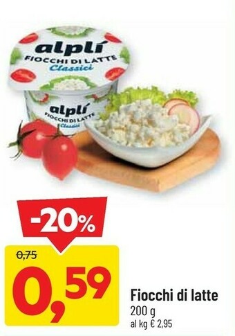 DPiù Alplì - Fiocchi Di Latte Classici 200 G(ml) offerta