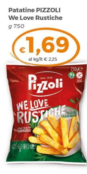 Patatine PIZZOLI We Love Rustiche g 750