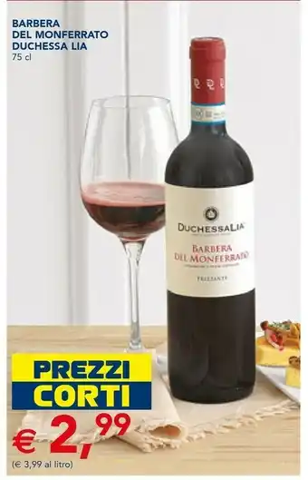 Esselunga Duchessa lia Barbera Del Monferrato offerta