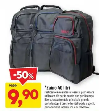 DPiù Zaino 40 Lt offerta