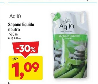 DPiù Aq 10 Sapone Liquido Neutro offerta