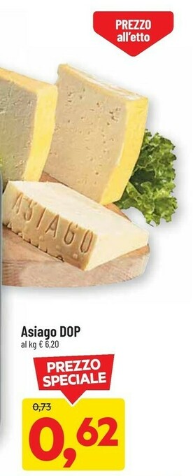 DPiù Asiago DOP offerta