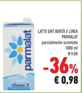 Conad LATTE UHT BONTÀ E LINEA PARMALAT 1000 ml offerta