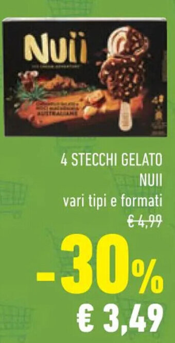 Conad 4 STECCHI GELATO Nuii vari tipi offerta