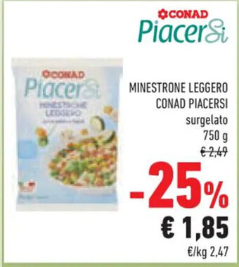 Conad MINESTRONE LEGGERO CONAD PIACERSI 750 g offerta