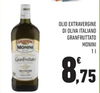 Conad OLIO EXTRAVERGINE DI OLIVA ITALIANO GRANFRUTTATO MONINI 1 L` offerta