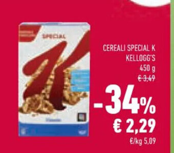 Conad CEREALI SPECIAL K KELLOGG'S 450 g offerta