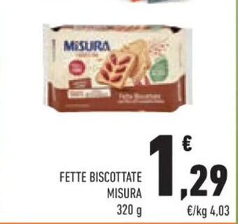 Conad FETTE BISCOTTATE MISURA 320 g offerta