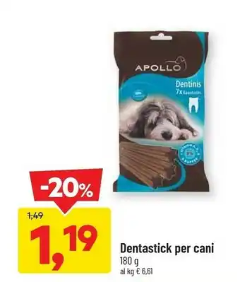 DPiù Apollo Dentasticj Per Cani offerta