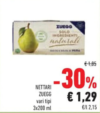 Conad NETTARI ZUEGG vari tipi 3x200 ml offerta