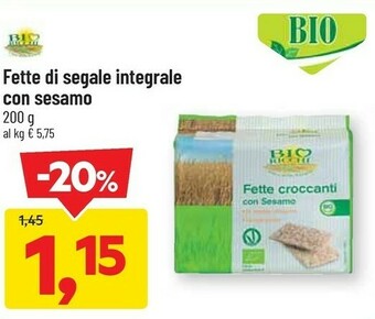 DPiù Fette Di Segale Integrale Con Sesamo offerta