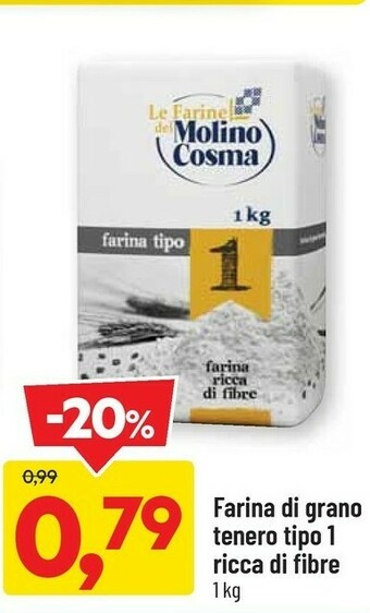 DPiù Farina Di Grano Tenero Tipo 1 Ricca Di Fibre offerta