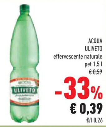 Conad ACQUA ULIVETO effervescente naturale pet 1,5 l offerta